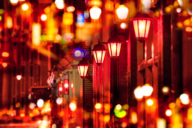 Das Rotlichtviertel in Amsterdam.