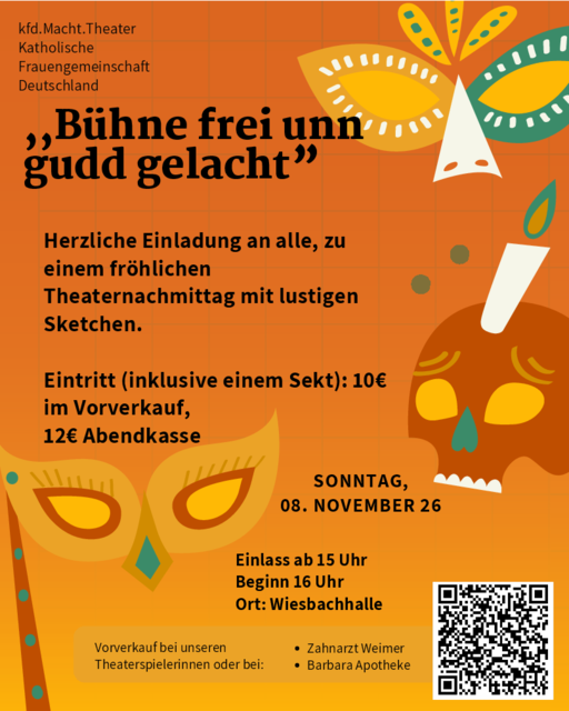 Einladungsplakat zum Theaterabend am 8. November
