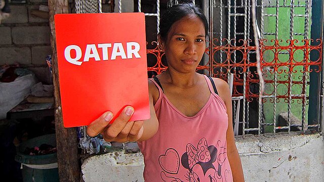 Rote Karte für Katar Rote Karte für Katar